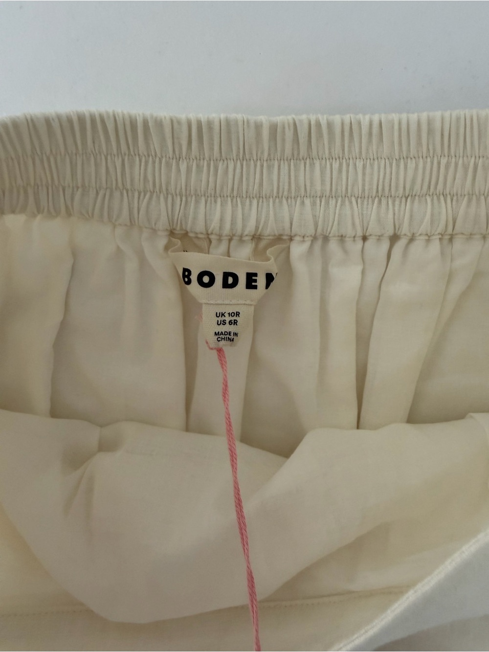 Boden Verity Linen Embroidered Floral Trim Pleated Midi Skirt US 6R - Picture 6 of 16